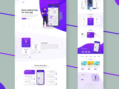 应用登陆页面模板设计(Apps Landing Page Template Design)