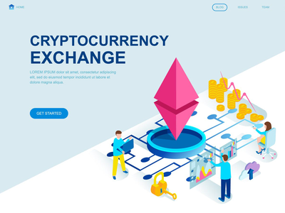 加密货币等距登陆页面模板(Cryptocurrency Isometric Landing Page Template)