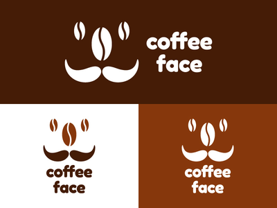 咖啡脸标志设计(Coffee Face Logo Design)