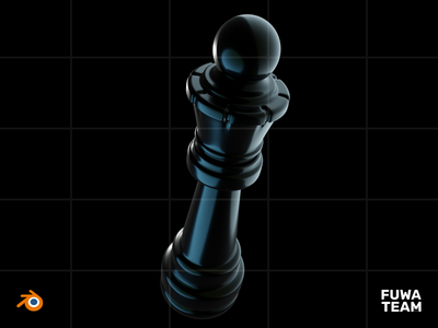 3D 国际象棋游戏在黑暗插图包中发光 - 女王(3D Chess game glow in the dark illustration pack - Queen)