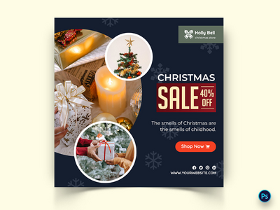圣诞特卖提供社交媒体模板(Christmas Sale Offers Social Media Templates)