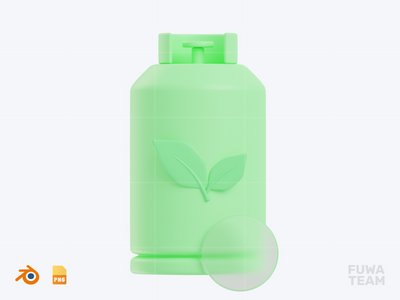 沼气 - 3D 生态插图包（正面）(Biogas - 3D Ecology Illustration Pack (front))