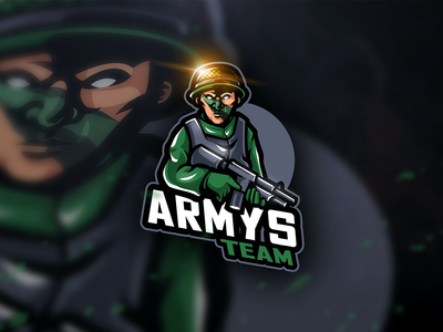 Armys Team - 吉祥物和电子竞技标志(Armys Team - Mascot & Esport Logo)