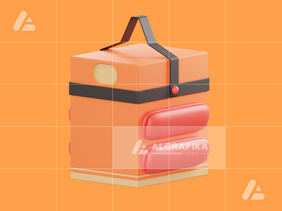 3d 插图交付袋对象(3d illustration delivery bag object)