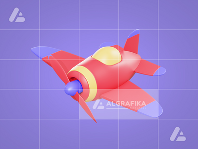 3d 插图飞机对象(3d illustration air plane object)