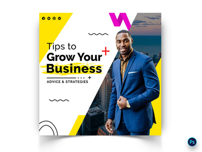 商业社交媒体帖子模板(Business Social Media Post Template)