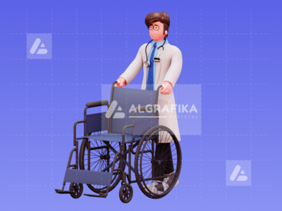 3d 字符男医生插图(3D Character Male Doctor Illustration)