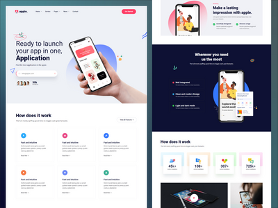 应用登陆页面网页模板(App Landing Page Web Template)