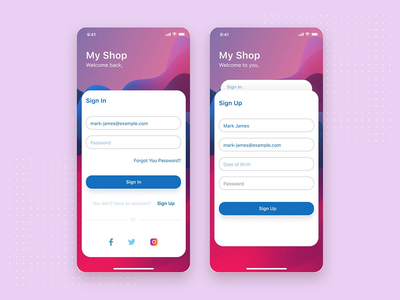 身份验证表单移动 UI 概念(Authentication Form mobile UI Concept)