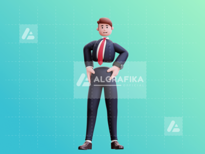 3d 商人人物插图(3d businessman character illustration)