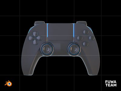 3D 游戏设备在黑暗中发光插图包 - 操纵杆（正面）(3D Game Device Glow In The Dark Illustration Pack - Joy Stick (Front))