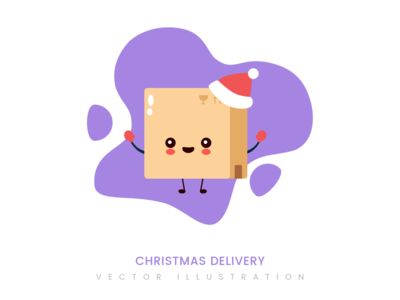圣诞送货矢量图(Christmas Delivery vector illustration)
