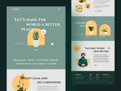 Bloomin-植物商店登陆页面(Bloomin - Plant Shop Landing Page)
