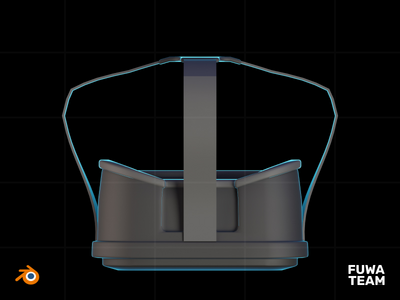 3D 游戏设备 Glow In the Dark 插图包 - VR 盒子（顶部）(3D Game Device Glow In The Dark Illustration Pack - VR Box (Top))