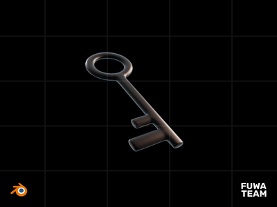 3D 游戏物品在黑暗中发光插图包 - 钥匙(3D Game Item Glow In The Dark Illustration Pack - Key)