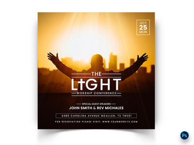 教会演讲社交媒体帖子模板(Church Speech Social Media Post Template)