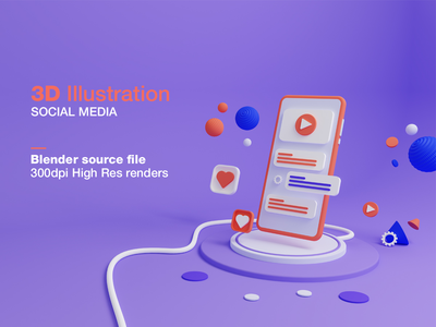 3D 插图-电话设备 01(3D Illustration - Phone Device 01)