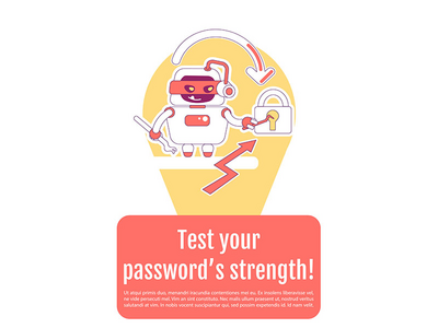 坏 bot 海报平面轮廓矢量模板(Bad bot poster flat silhouette vector template)