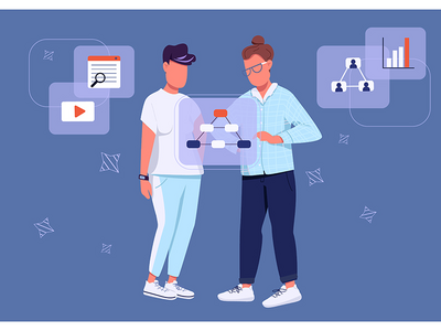 业务启动平面概念矢量图(Business startup flat concept vector illustration)