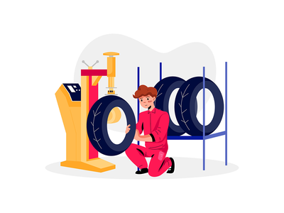 汽车服务图(Auto Service Illustration)