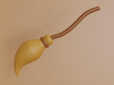 3D 插图扫帚(3D Illustration Broom)
