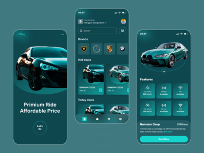 汽车租赁应用概念(Car Rental App Concept)