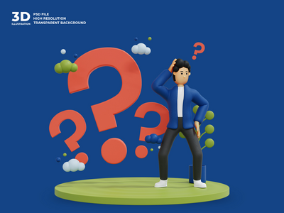 3d 商人人物插图(3d businessman character illustration)