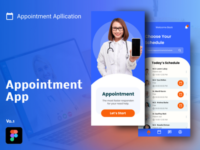 约会应用程序 UI 套件(appointment app ui kits)