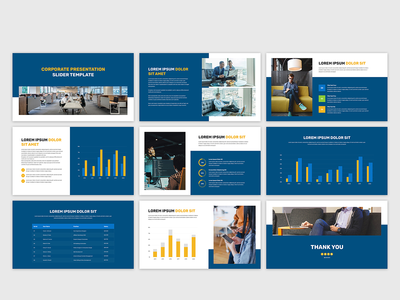公司启动演示滑块模板(Corporate startup presentation slider template)