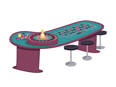 赌场卡通矢量图(Casino cartoon vector illustration)