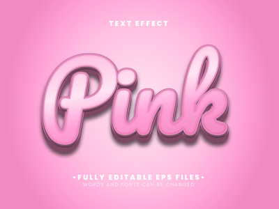 3D粉红色文字效果(3D Pink text effect)