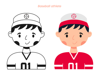 棒球运动员头像(Baseball Athlete Avatar)