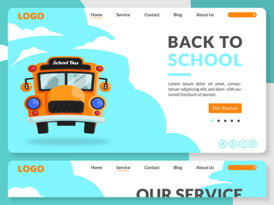 回到学校登陆页面模板(Back To School Landing Page Template)