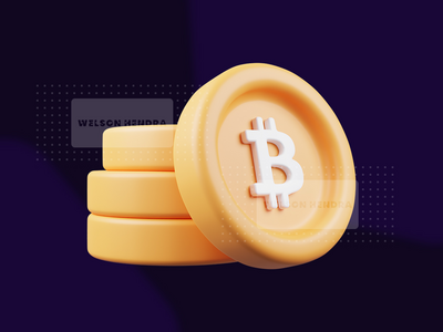 比特币-加密货币 3D 插图包(Bitcoin - Cryptocurrency 3D Illustration Pack)