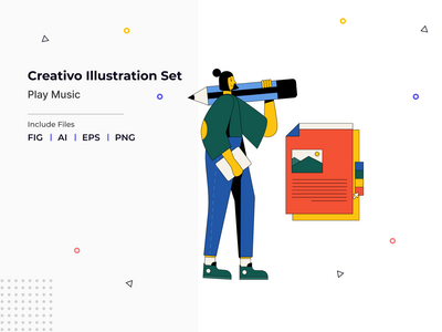 Creativo 插图集-创建(Creativo Illustration Set - Create)