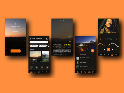 露营应用概念(Camping App Concept)