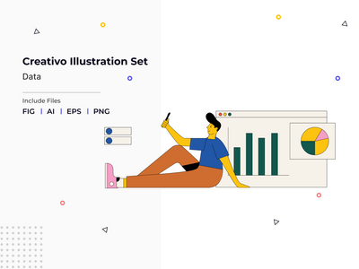 Creativo 插图集-文件数据(Creativo Illustration Set - File Data)