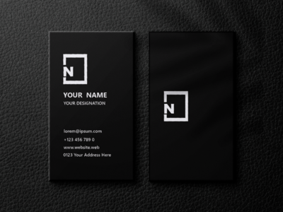 带有徽标的黑色名片模板(Black Business Card Templates With Logo)