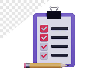 3d 清单图(3d checklist illustration)