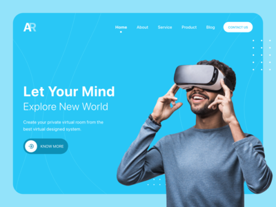 AR VR 登陆页面概念(AR VR Landing Page Concept)
