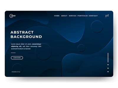 抽象背景液体颜色深蓝色最小设计(Abstract background Liquid color dark blue minimal design)