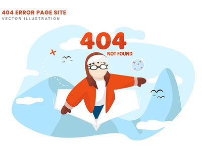 404 网页错误网站矢量图解(404 Web Page Error Site Vector Illustration)