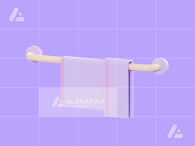 3d 插图浴巾对象(3d illustration bath towel object)