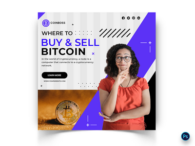 CryptoCurrency 社交媒体 Instagram 帖子模板(CryptoCurrency Social Media Instagram Post Template)