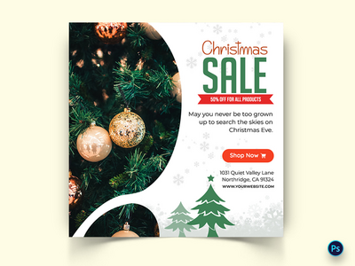 圣诞特卖提供社交媒体模板(Christmas Sale Offers Social Media Templates)