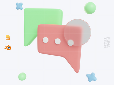 通信-3D 商业和金融图标包(Communication - 3D Business and Finance icon pack)