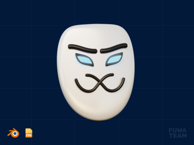 匿名 - 3D 互联网安全插图（正面）(Anonymous - 3D Internet Security Illustration (front))