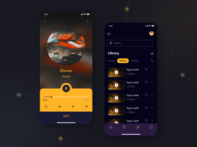 Ahana - 音乐 UI 概念 #2(Ahana - Music UI Concept #2)
