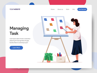 女商人在船上插图管理任务(Businesswoman Managing Task On Board Illustration)