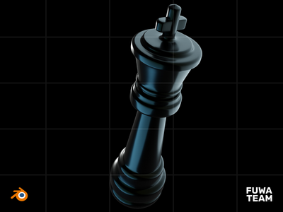 3D 国际象棋游戏在黑暗插图包中发光 - 国王(3D Chess game glow in the dark illustration pack - King)